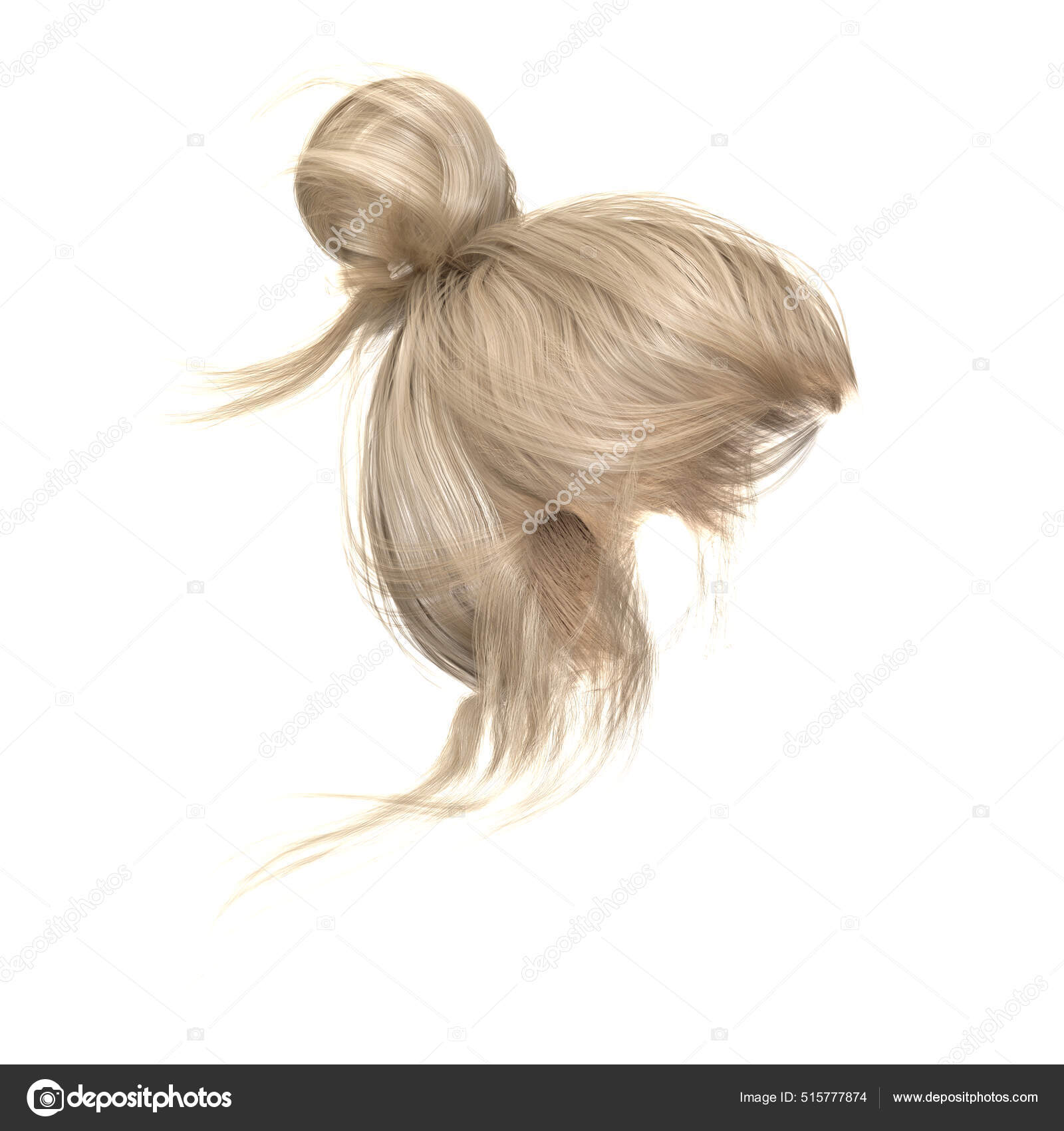 Messy hair bun Stock Photos, Royalty Free Messy hair bun Images |  Depositphotos