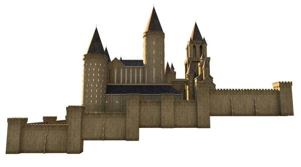 Castle Academy Fantasy Architecture Illustration Rendu — Photo