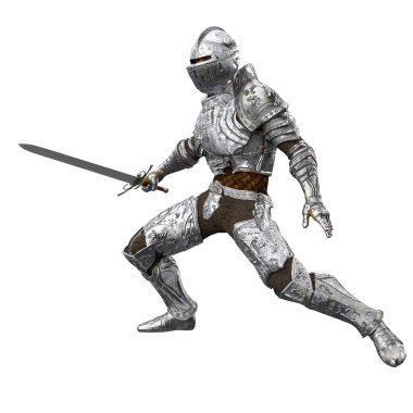 Ortaçağ Fantezi Kafkas Adamı, 3 boyutlu illüstrasyon, 3 boyutlu canlandırma