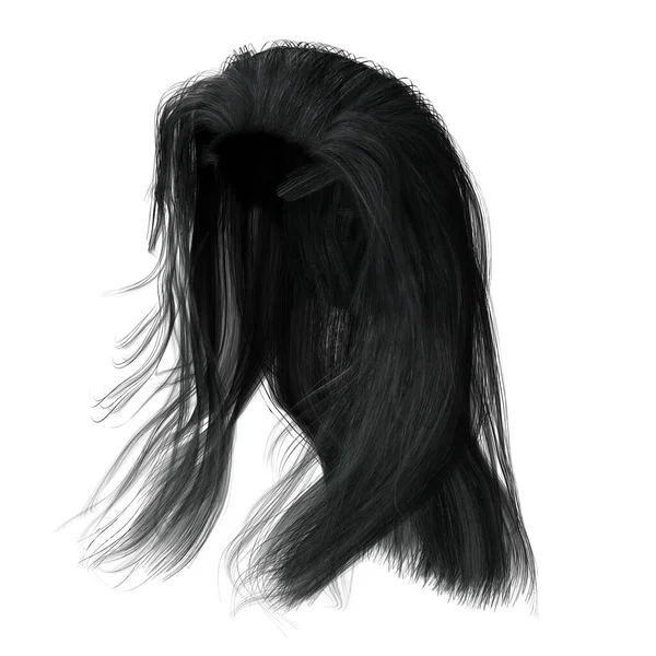 Vykreslení Ilustrace Fantazie Dlouhé Vlasy Izolovaném Bílém Pozadí — Stock fotografie