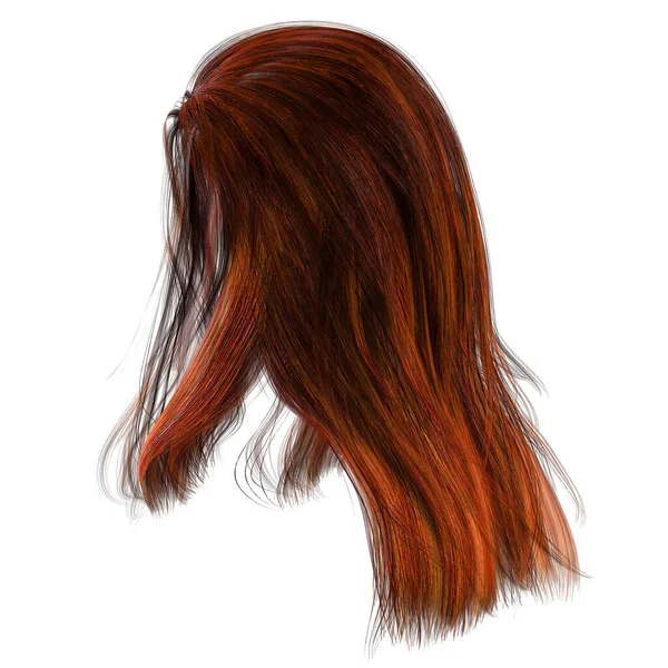 Візуалізація Ілюстрація Фантазія Довге Волосся Ізольованому Білому Тлі — стокове фото