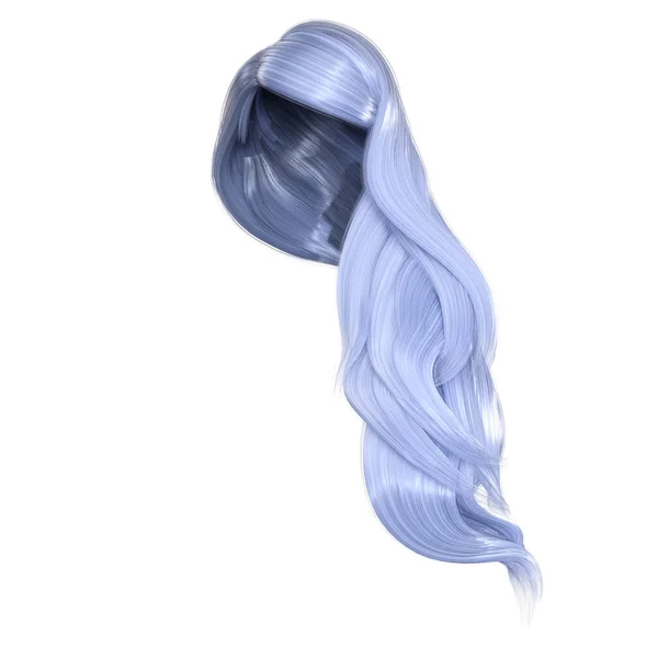 Рендеринг Ілюстрація Фантазія Довге Хвилясте Волосся Ізольованому Білому Тлі — стокове фото