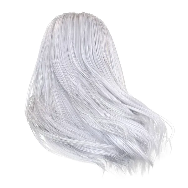 Render Ilustração Fantasia Cabelo Longo Fundo Branco Isolado — Fotografia de Stock