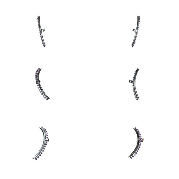 Jeweled Ear Cuff Illustration Rendering — Stock Photo, Image