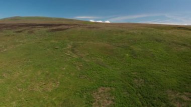drone video, aerial view, green hillside at Barbon Beck Valley, United Kingdom