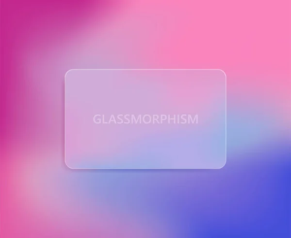 Buzlu cam efektli bir illüstrasyon. Yeni trend. Glasmorfizm. Vektör görüntüsü