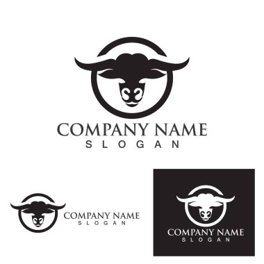 Boğa logosu ve sembol vektörü