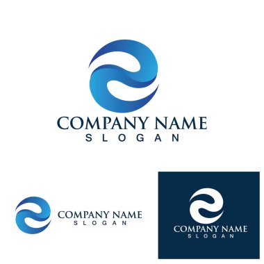 E Harfi vektör resimleme tasarımı