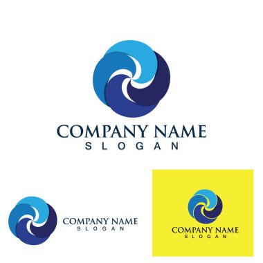 ateş topu girdabı logosu ve sembol vektörü