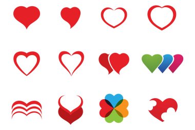 Güzellik Aşk Vektörü simge tasarım şablonu