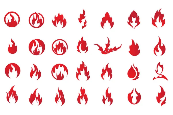 Feuer Logo Vektor Illustration Design Vorlage — Stockvektor