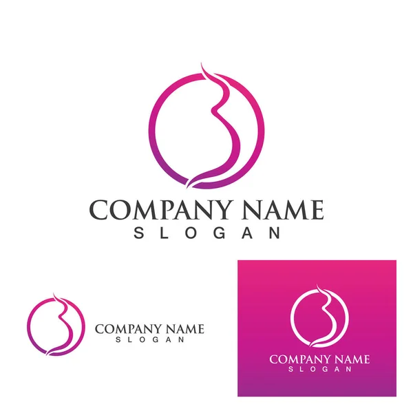 Pregnant Logo Template Vector Icon Illustration Design — Stock Vector