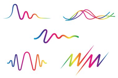 Ses dalgaları vektör çizim şablonu