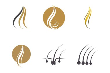 Saç dalgası ikonu vektör illüstrasyon tasarımı