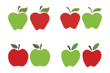 Apple vektör çizim simgesi logo şablonu
