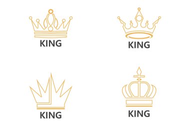 Crown Logo Şablonu vektör çizimi tasarımı