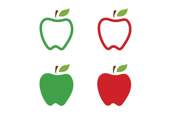 Apple Vektor Illustration Design Ikone Logo Vorlage — Stockvektor