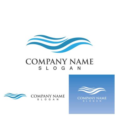 Su dalgası simgesi vektör çizim logosu