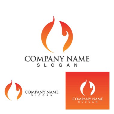 Ateş vektörü çizim şablonunu ateşle