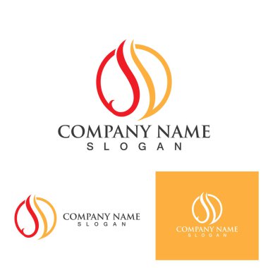 Ateş vektörü çizim şablonunu ateşle