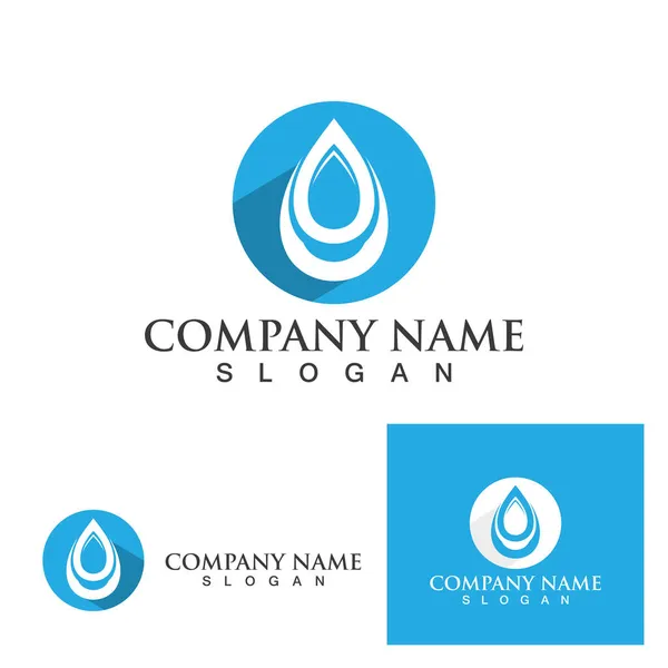 Waterdruppel Logo Template Vector Illustratie Ontwerp — Stockvector