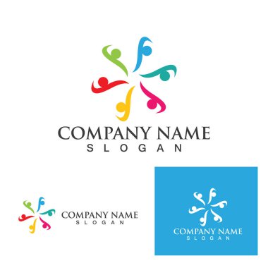 Toplum insanları logosu, ağı ve sosyal