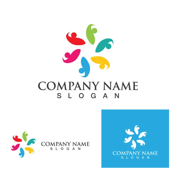 Community People Logo Network Social — Stock Vector