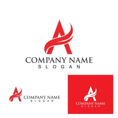 Bir Harf Logo Şablonu vektör illüstrasyon tasarımı