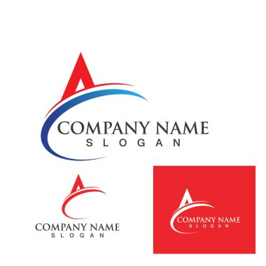 Bir Harf Logo Şablonu vektör illüstrasyon tasarımı