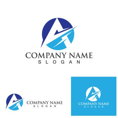 Bir Harf Logo Şablonu vektör illüstrasyon tasarımı