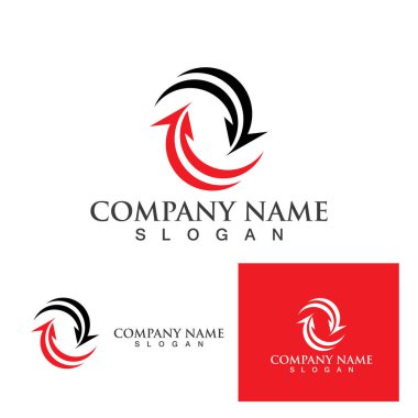 Ok vektör illüstrasyon simgesi Logo Şablonu tasarımı
