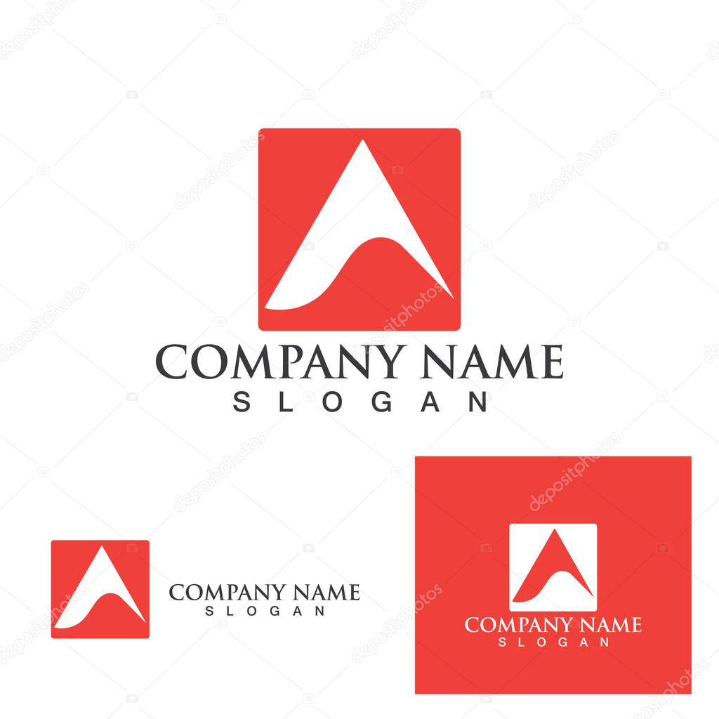 Pyramid logo and symbol icon vector