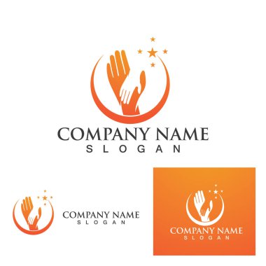 El bakımı hayatı umut logosuna ve sembol vektörüne yardımcı olur