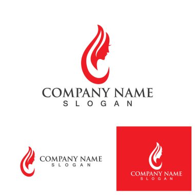 stil saç kesimi kadın kuaför ikonu vektör çizimi tasarımı