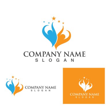 Topluluk, ağ ve sosyal simge tasarım şablonu