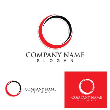 Çember logo şablon vektör ikonu tasarımı