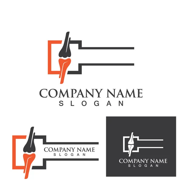 Logotipo Ósseo Vetor Símbolo —  Vetores de Stock