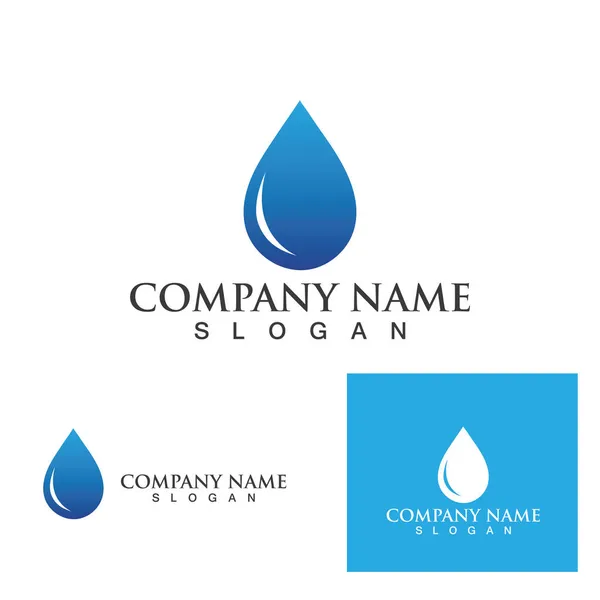 Waterdruppel Blauw Logo Template Vector Eps10 — Stockvector