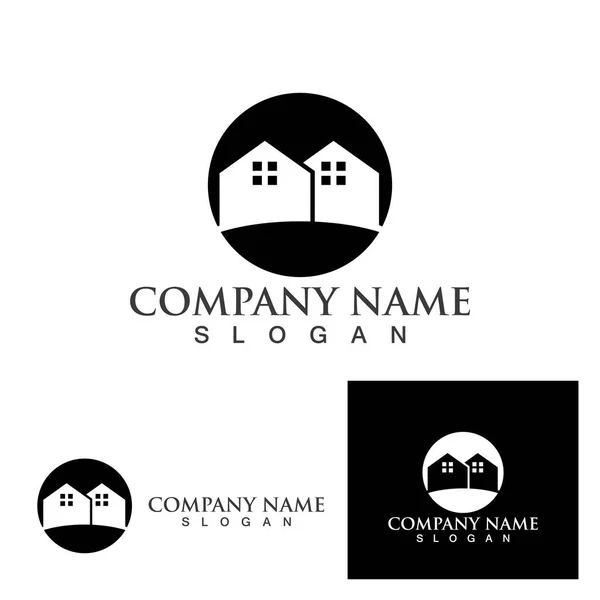 Edifício Casa Logotipo Símbolo Propriedade —  Vetores de Stock