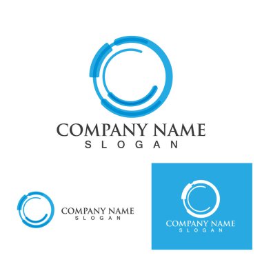 C Harfi Logo Şablonu vektör simgesi tasarımı