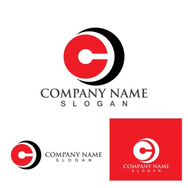C Harfi Logo Şablonu vektör simgesi tasarımı