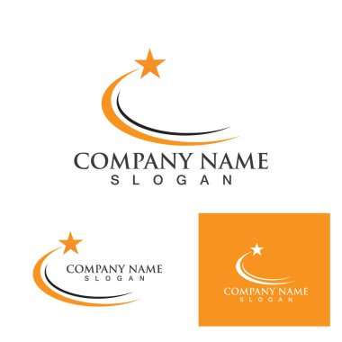 Çember yıldız iş logosu ve sembol vektörü