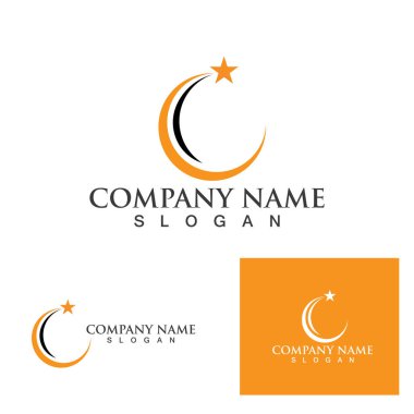 Çember yıldız iş logosu ve sembol vektörü