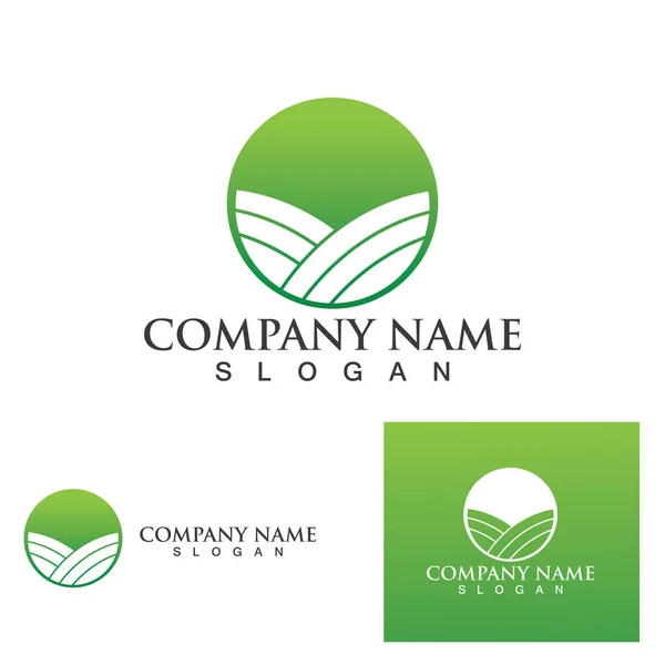 Grön Plantage Logotyp Och Symbol Vektor — Stock vektor