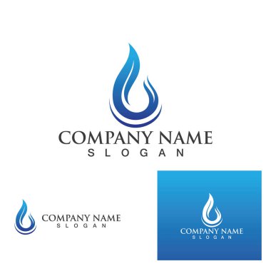 Mavi yangın gazı illüstrasyon tasarımı eps10