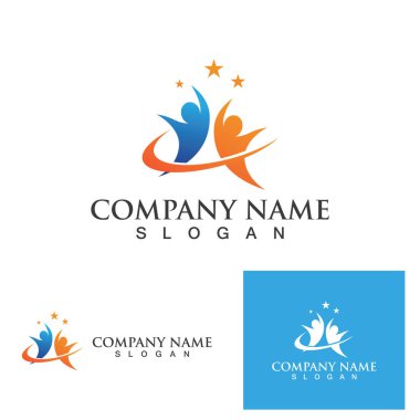 Topluluk, ağ ve sosyal simge tasarım şablonu