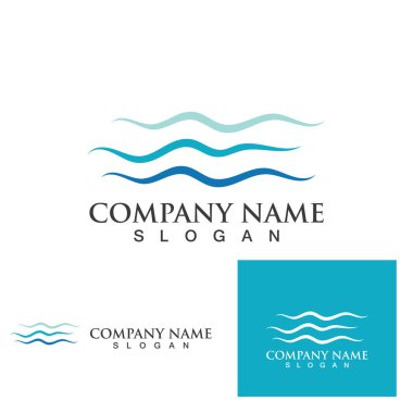 Su dalgası simgesi vektör çizim logosu