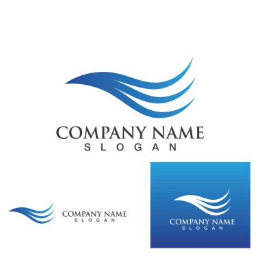 Su dalgası simgesi vektör çizim logosu