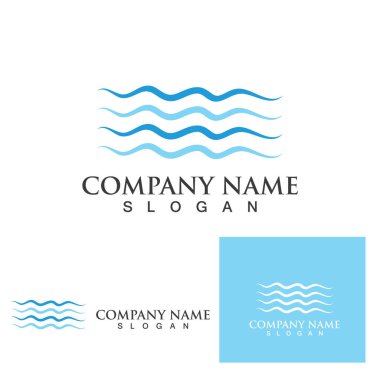 Su dalgası simgesi vektör çizim logosu