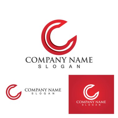 C Harfi Logo Şablonu vektör simgesi tasarımı